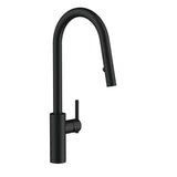 Parma Cafe Pull-Down Kitchen Faucet w/ SnapBack Retraction 1.75gpm Satin Black