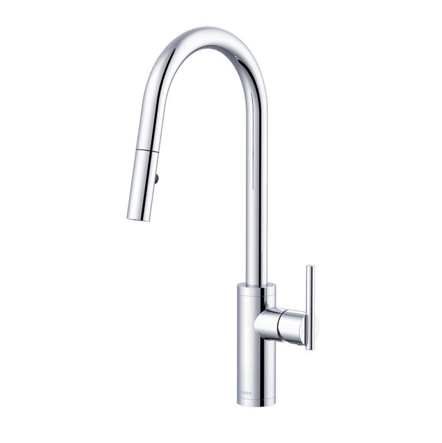 Gerber Plumbing - Parma Cafe Pull-Down Kitchen Faucet w/ SnapBack Retraction 1.75gpm Chrome - Chrome