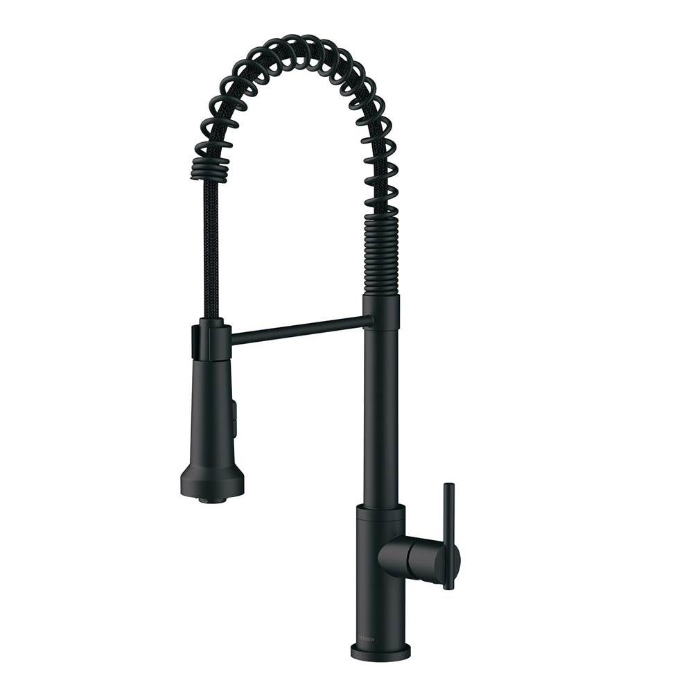Gerber Plumbing - Parma 1H Pre-Rinse Pull-Down Kitchen Faucet 1.75gpm Satin Black - Satin Black