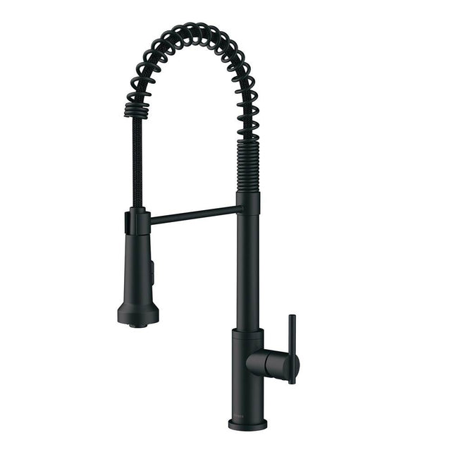 Gerber Plumbing - Parma 1H Pre-Rinse Pull-Down Kitchen Faucet 1.75gpm Satin Black - Satin Black