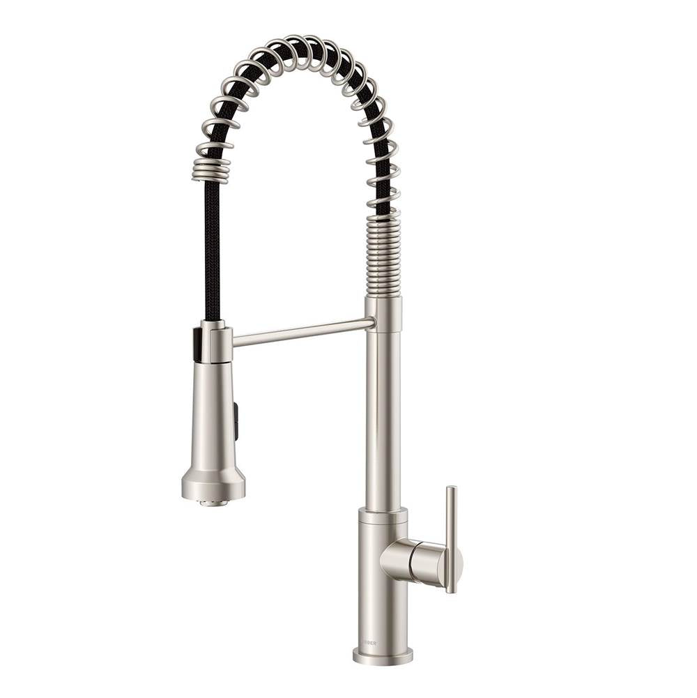 Gerber Plumbing - Parma 1H Pre-Rinse Pull-Down Kitchen Faucet 1.75gpm Stainless Steel - Stainless Steel