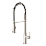 Gerber Plumbing - Parma 1H Pre-Rinse Pull-Down Kitchen Faucet 1.75gpm Stainless Steel - Stainless Steel