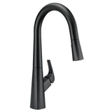 Vaughn 1H Pull-Down Kitchen Faucet w/ Snapback 1.75gpm Satin Black