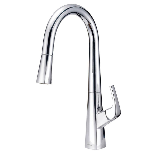 Gerber Plumbing - Vaughn 1H Pull-Down Kitchen Faucet w/ Snapback 1.75gpm Chrome - Chrome