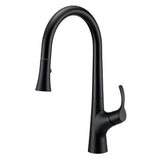 Gerber Plumbing - Antioch 1H Pull-Down Kitchen Faucet w/ Snapback 1.75gpm Satin Black - Satin Black