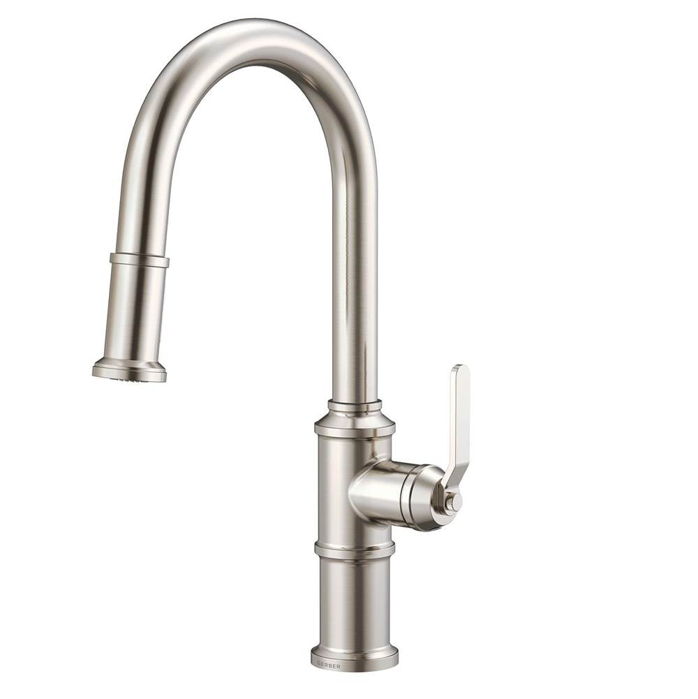 Gerber Plumbing - Kinzie 1H Pull-Down Kitchen Faucet w/ Snapback Retraction 1.75gpm Stainless Steel - Stainless Steel