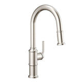 Kinzie 1H Pull-Down Kitchen Faucet w/ Snapback Retraction 1.75gpm Chrome