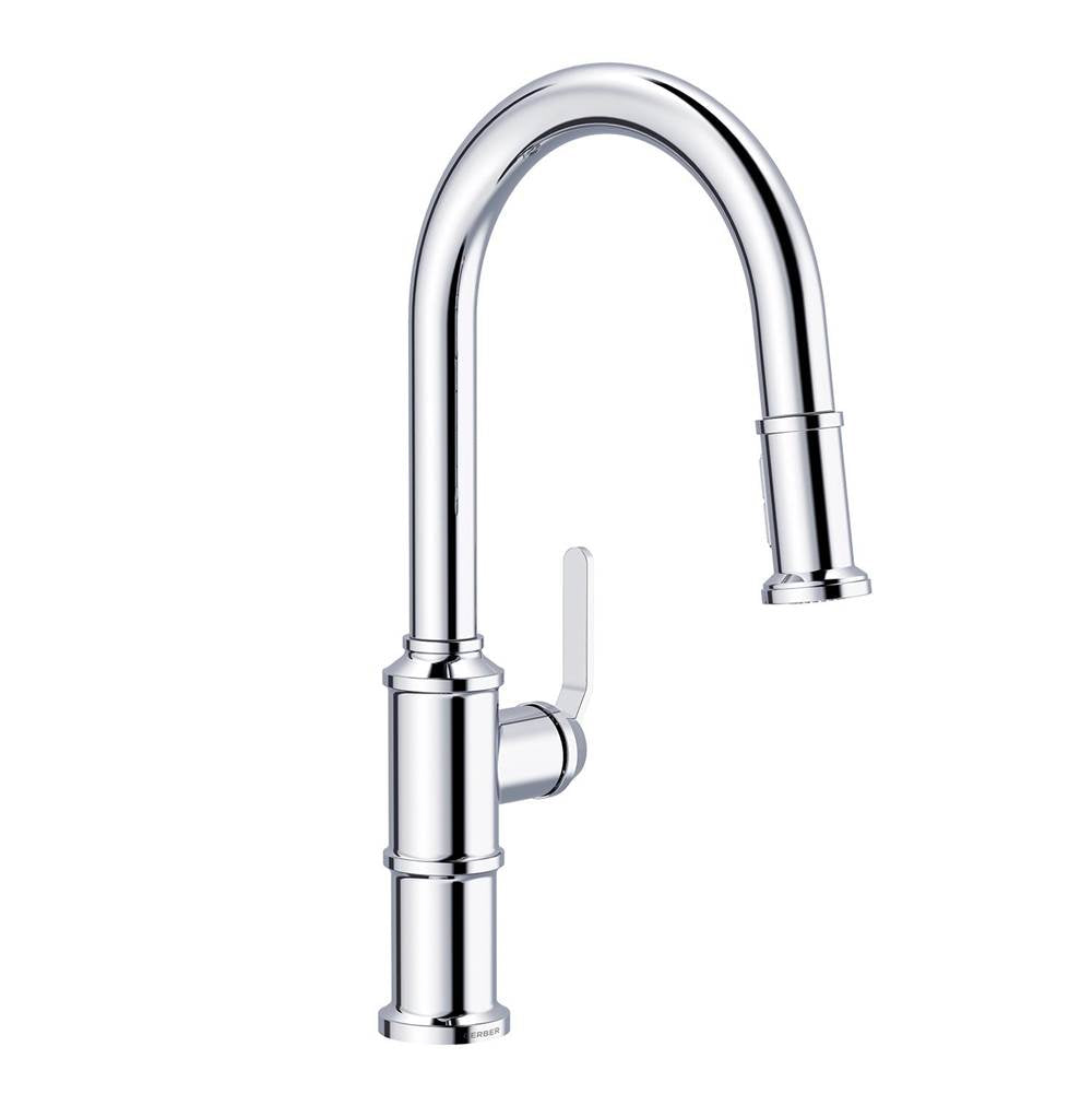 Kinzie 1H Pull-Down Kitchen Faucet w/ Snapback Retraction 1.75gpm Chrome