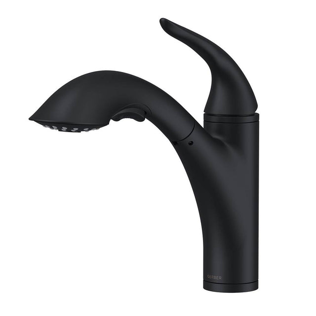 Gerber Plumbing - Antioch 1H Pull-Out Kitchen Faucet 1.75gpm Satin Black - Satin Black
