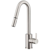 Gerber Plumbing - Amalfi 1H Pull-Down Kitchen Faucet w/SnapBack Retraction 1.75gpm Stainless Steel - Stainless Steel