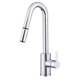 Gerber Plumbing - Amalfi 1H Pull-Down Kitchen Faucet w/SnapBack Retraction 1.75gpm Chrome - Chrome