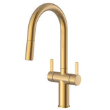 Gerber Plumbing - Amalfi 2H Pull-Down Kitchen Faucet w/ SnapBack Retraction 1.75gpm Brushed Bronze - Brushed Bronze