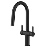 Gerber Plumbing - Amalfi 2H Pull-Down Kitchen Faucet w/ SnapBack Retraction 1.75gpm Satin Black - Satin Black