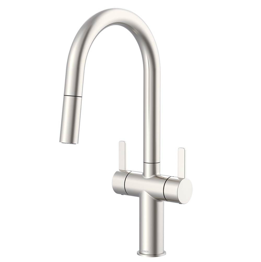 Gerber Plumbing - Amalfi 2H Pull-Down Kitchen Faucet w/ SnapBack Retraction 1.75gpm Stainless Steel - Stainless Steel