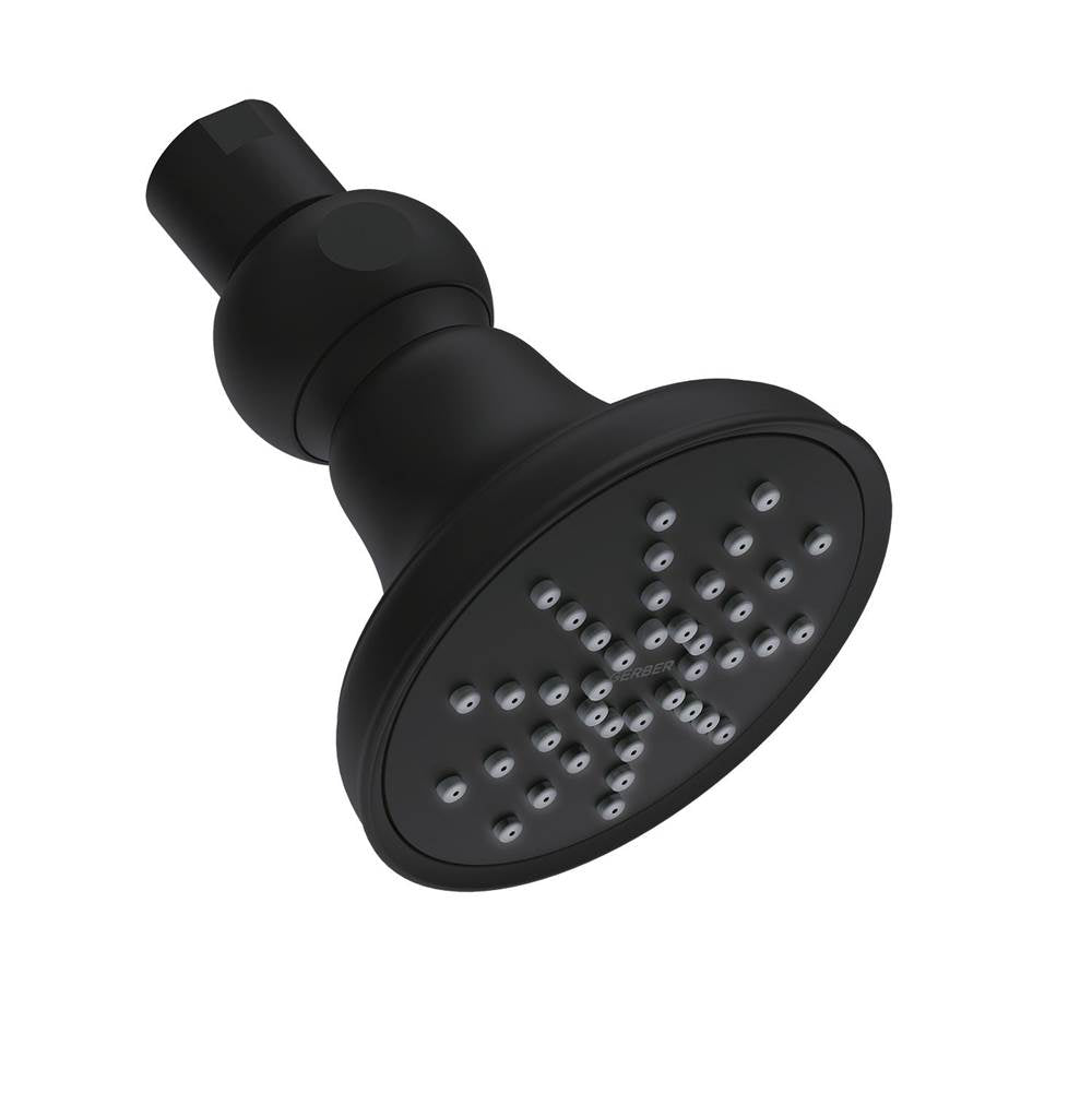 Gerber Plumbing - Mono Round 3 1/2'' 1 Function Showerhead 2.0 gpm Satin Black - Satin Black