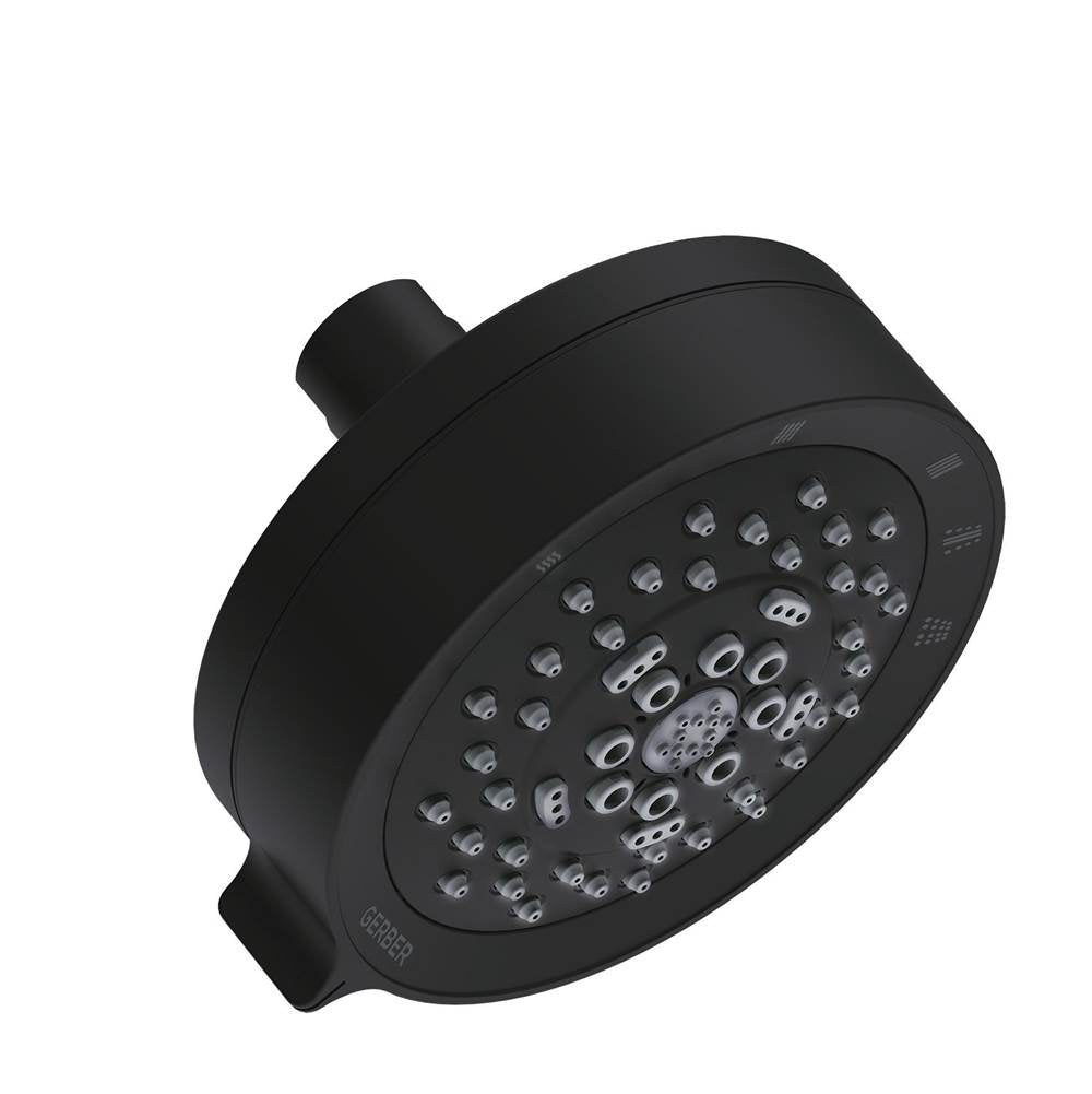 Gerber Plumbing - Parma 4 1/2'' 5 Function Showerhead 1.5gpm Satin Black - Satin Black