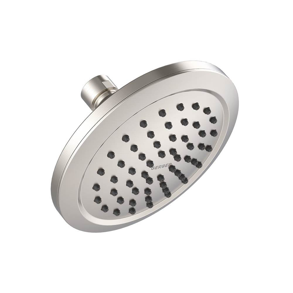 Gerber Plumbing - Northerly 6'' Single Function Showerhead 1.75gpm Brushed Nickel - Brushed Nickel