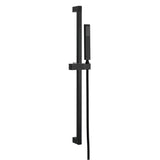 Gerber Plumbing - Versa Square 30'' Slide Bar Assembly w/ Single Function Rectangular Handshower 1.75gpm Satin Black - Satin Black