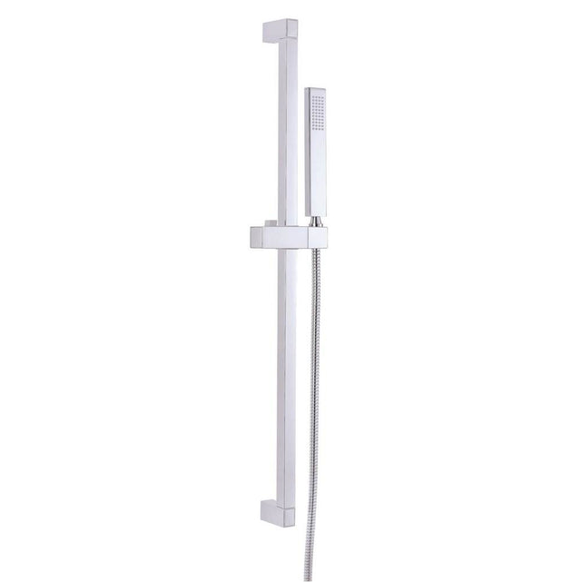Gerber Plumbing - Versa Square 30'' Slide Bar Assembly w/ Single Function Rectangular Handshower 1.75gpm Chrome - Chrome