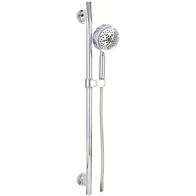 Gerber Plumbing - Versa 30'' Slide Bar Assembly w/ Parma 5 Function Handshower 1.75gpm Chrome - Chrome