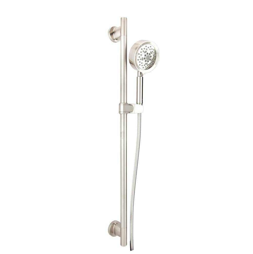 Gerber Plumbing - Versa 30'' Slide Bar Assembly w/ Parma 5 Function Handshower 2.0gpm Brushed Nickel - Brushed Nickel
