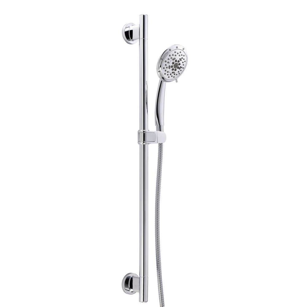 Gerber Plumbing - Versa 30'' Slide Bar Assembly w/ 5 Function Florin Handshower 2.0gpm Chrome - Chrome