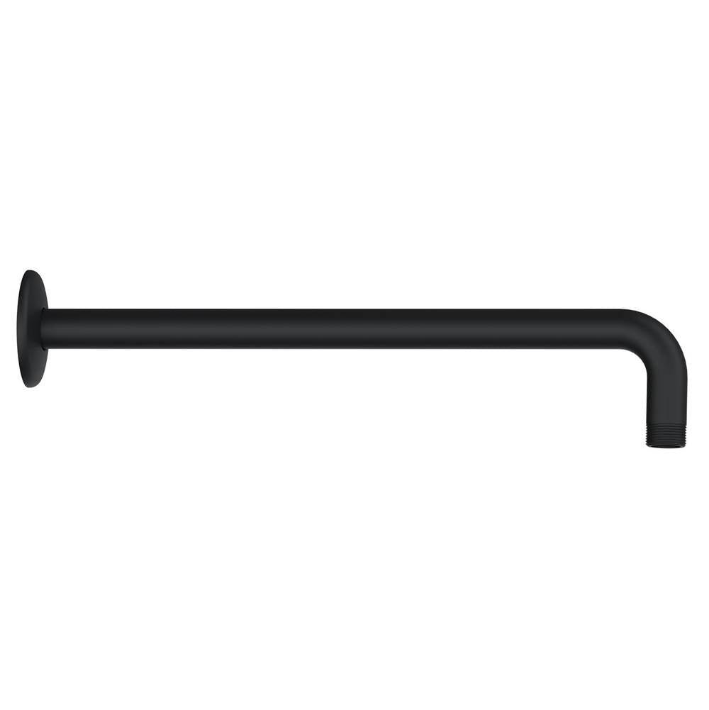 Gerber Plumbing - 15'' Right Angle Showerarm w/ Escutcheon Satin Black - Satin Black