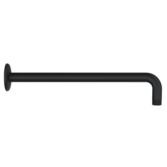 Gerber Plumbing - 15'' Right Angle Showerarm w/ Escutcheon Satin Black - Satin Black