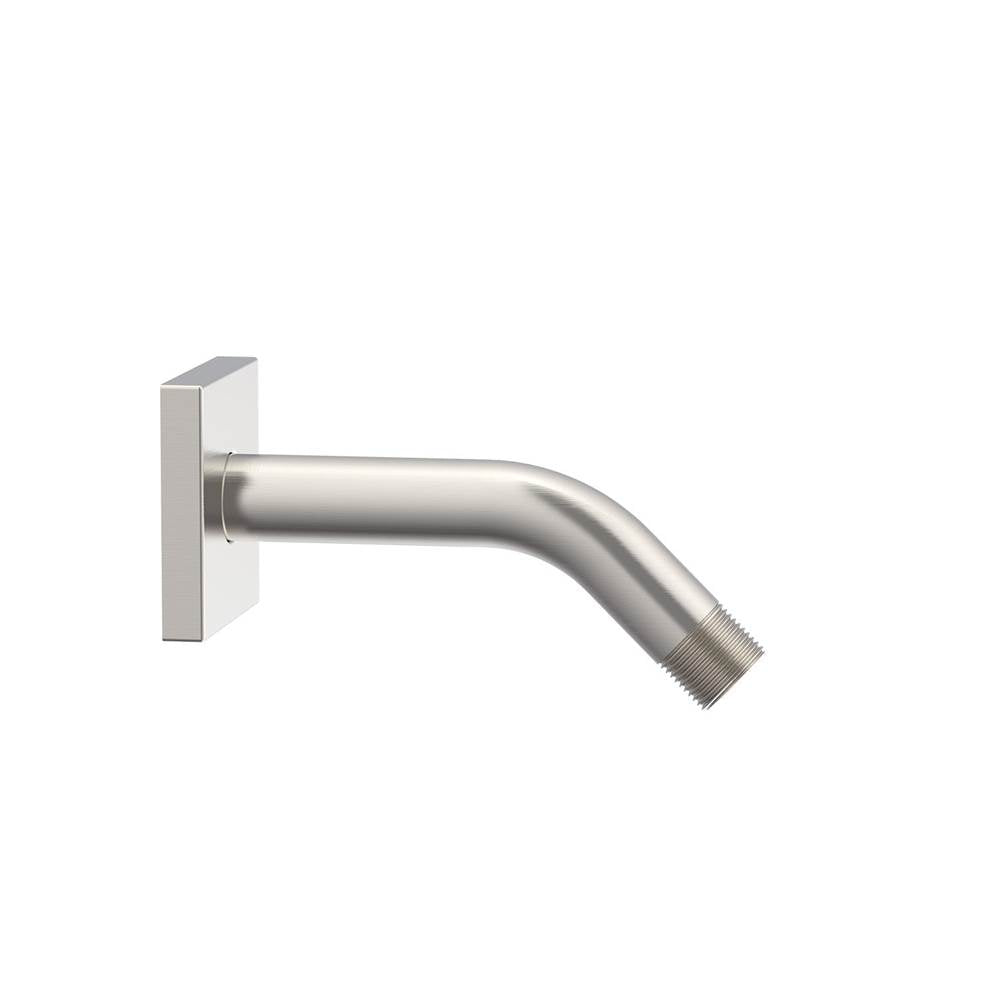 Gerber Plumbing - 6'' Showerarm w/ Square Escutcheon Brushed Nickel - Brushed Nickel