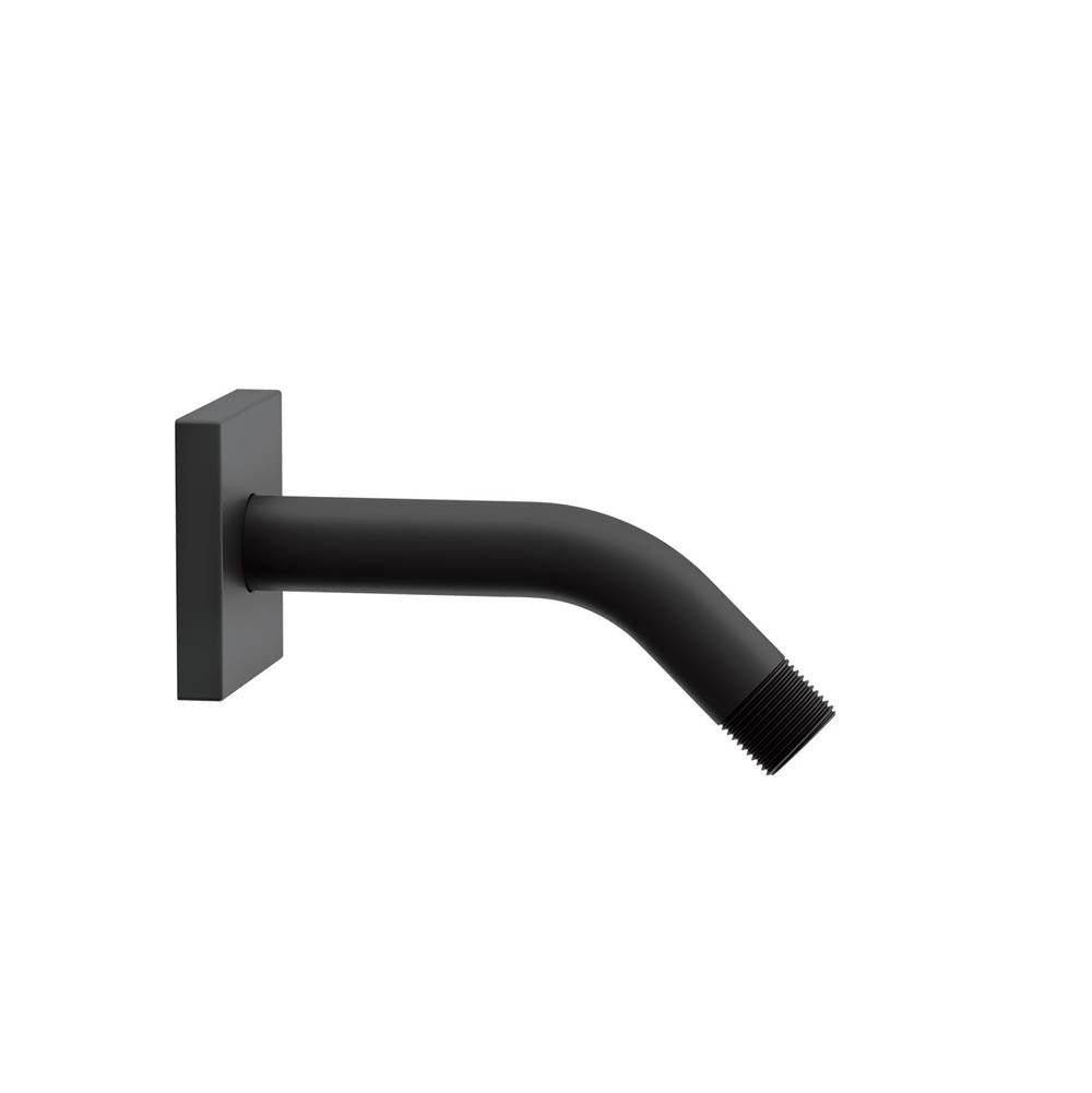 Gerber Plumbing - 6'' Showerarm w/ Square Escutcheon Satin Black - Satin Black