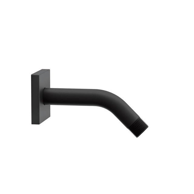Gerber Plumbing - 6'' Showerarm w/ Square Escutcheon Satin Black - Satin Black