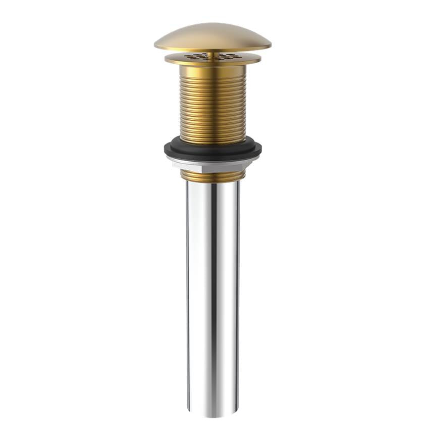 Gerber Plumbing - 1 1/4'' Drain without Overflow with Cover & Grid Strainer Brushed Bronze - Brushed Bronze