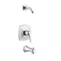 Gerber Plumbing - Vaughn 1H Tub & Shower Trim Kit & Treysta Cartridge Less Showerhead Chrome - Chrome