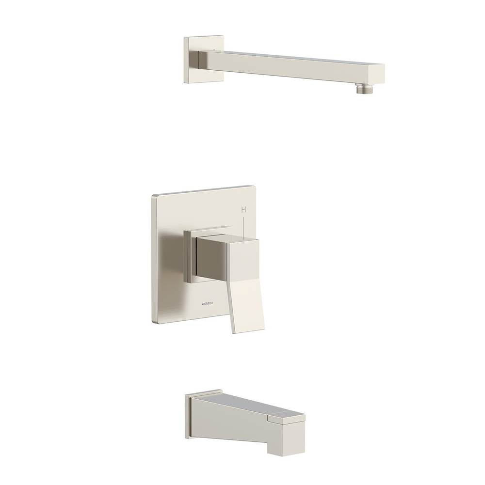 Gerber Plumbing - Avian 1H Tub & Shower Trim Kit & Treysta Cartridge Less Showerhead Brushed Nickel - Brushed Nickel