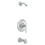 Gerber Plumbing - Draper 1H Tub & Shower Trim Kit & Treysta Cartridge Less Showerhead Brushed Nickel - Brushed Nickel
