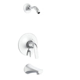Gerber Plumbing - Lemora 1H Tub & Shower Trim Kit & Treysta Cartridge with Diverter on Valve Less Showerhead Chrome - Chrome