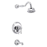 Gerber Plumbing - Opulence 1H Tub & Shower Trim Kit & Treysta Cartridge w/ Diverter on Valve & 5 Function Showerhead 1.75gpm Chrome - Chrome