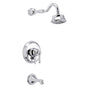 Gerber Plumbing - Opulence 1H Tub & Shower Trim Kit & Treysta Cartridge w/ Diverter on Valve & 5 Function Showerhead 1.75gpm Chrome - Chrome