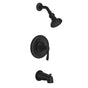 Gerber Plumbing - Antioch 1H Tub & Shower Trim Kit w/ Diverter on Spout & Treysta Cartridge 1.75gpm Satin Black - Satin Black