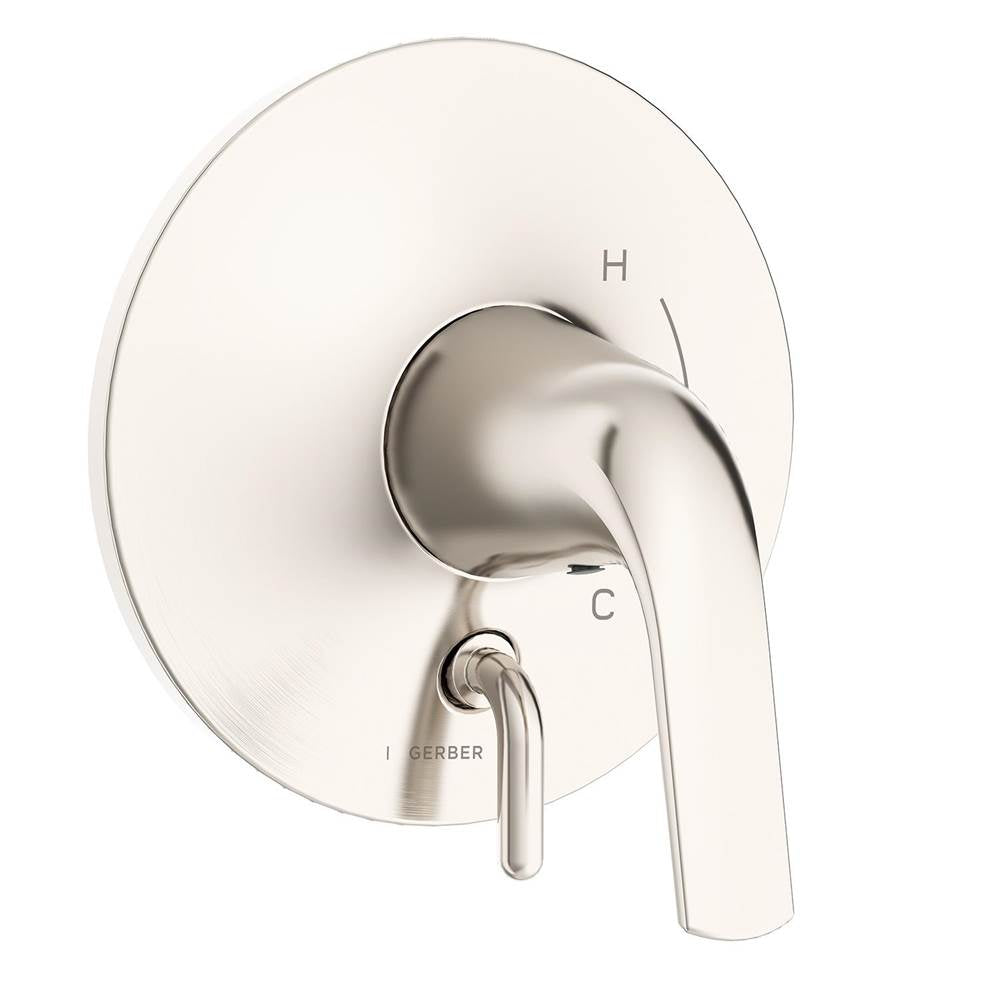 Gerber Plumbing - Lemora 1H Valve Only Trim Kit & Treysta Cartridge with Diverter on Valve Brushed Nickel - Brushed Nickel