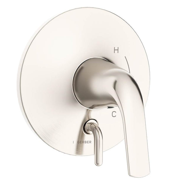 Gerber Plumbing - Lemora 1H Valve Only Trim Kit & Treysta Cartridge with Diverter on Valve Brushed Nickel - Brushed Nickel