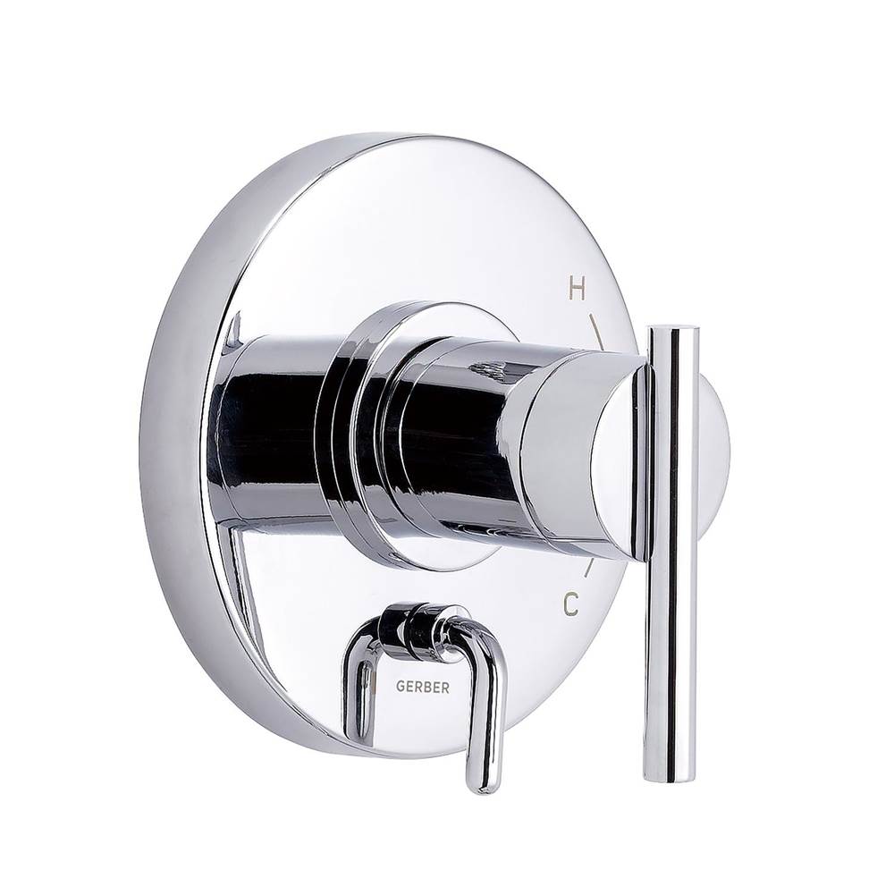 Gerber Plumbing - Parma 1H Pressure Balance Trim Kit & Treysta Cartridge for Valve Only w/ Diverter on Valve Chrome - Chrome