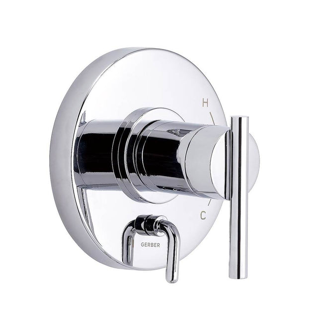 Gerber Plumbing - Parma 1H Pressure Balance Trim Kit & Treysta Cartridge for Valve Only w/ Diverter on Valve Chrome - Chrome