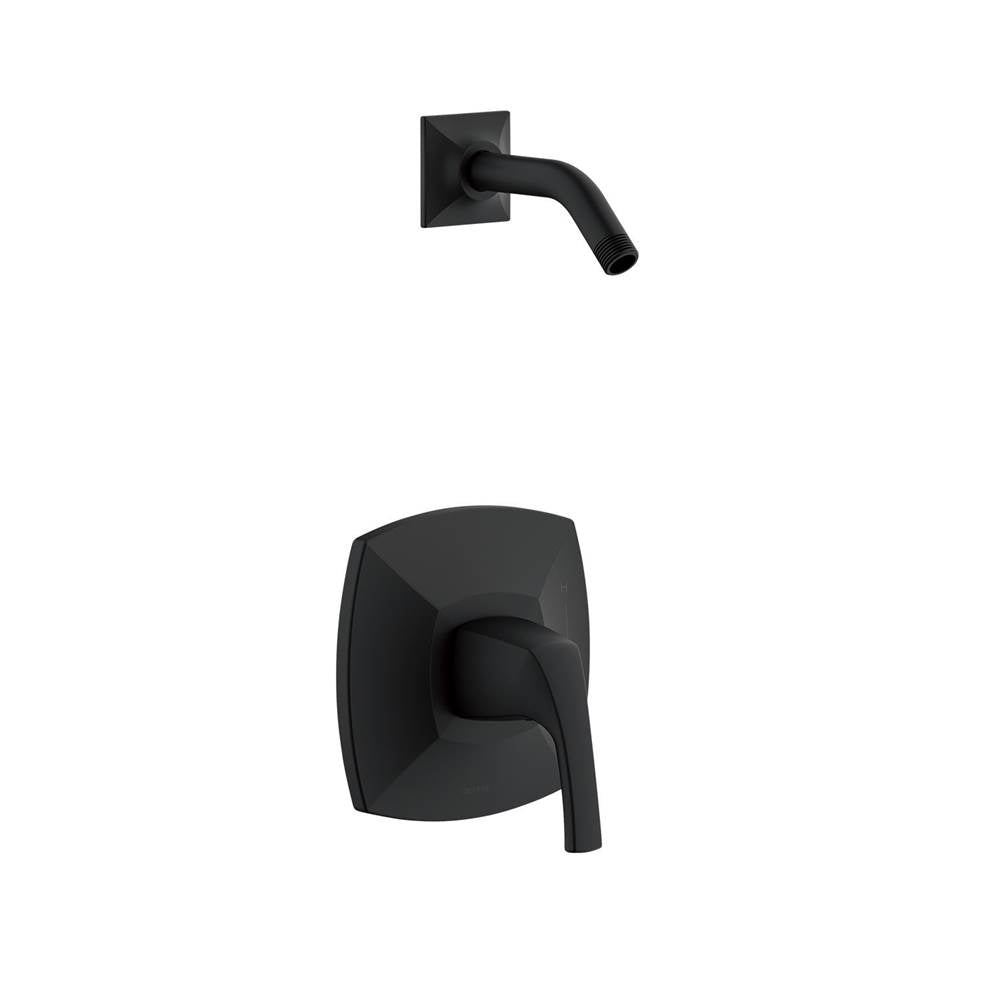 Gerber Plumbing - Vaughn 1H Shower Only Trim Kit & Treysta Cartridge Less Showerhead Satin Black - Satin Black
