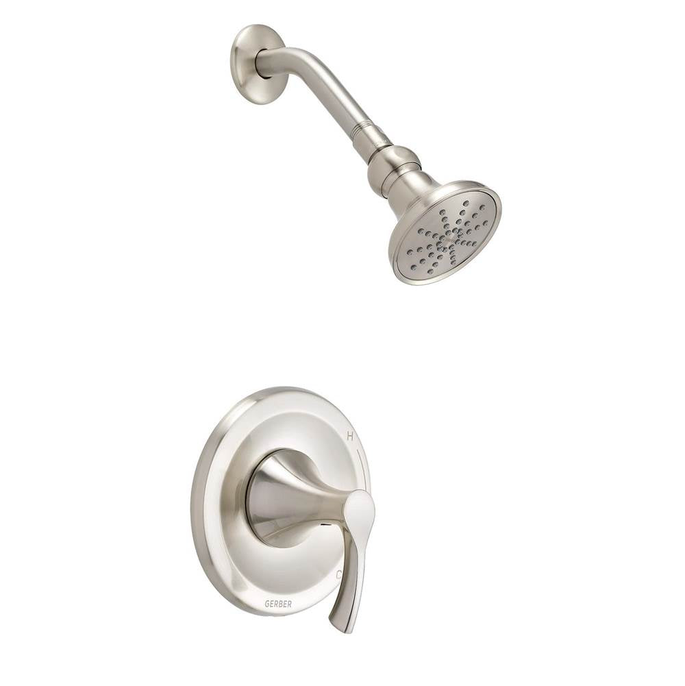 Gerber Plumbing - Antioch 1H Shower Only Trim Kit & Treysta Cartridge 1.75gpm Brushed Nickel - Brushed Nickel