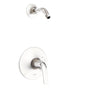 Gerber Plumbing - Lemora 1H Shower Only Trim Kit & Treysta Cartridge Less Showerhead Brushed Nickel - Brushed Nickel