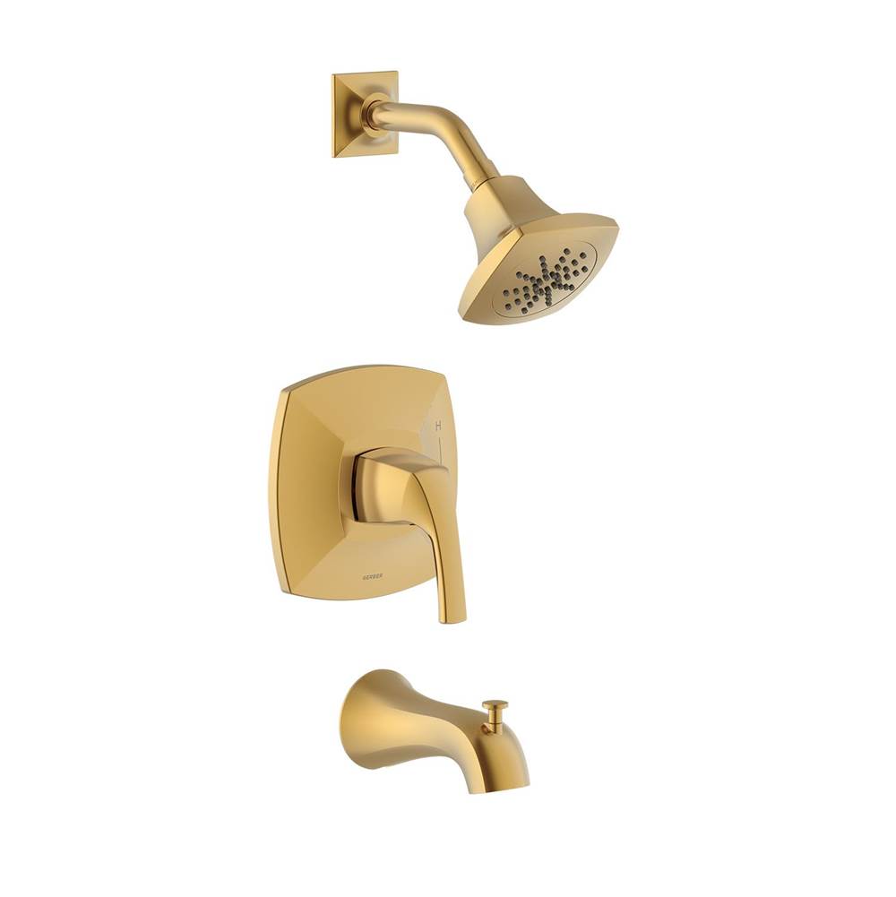 Gerber Plumbing - Vaughn 1H Tub & Shower Trim Kit & Treysta Cartridge 1.75gpm Brushed Bronze - Brushed Bronze