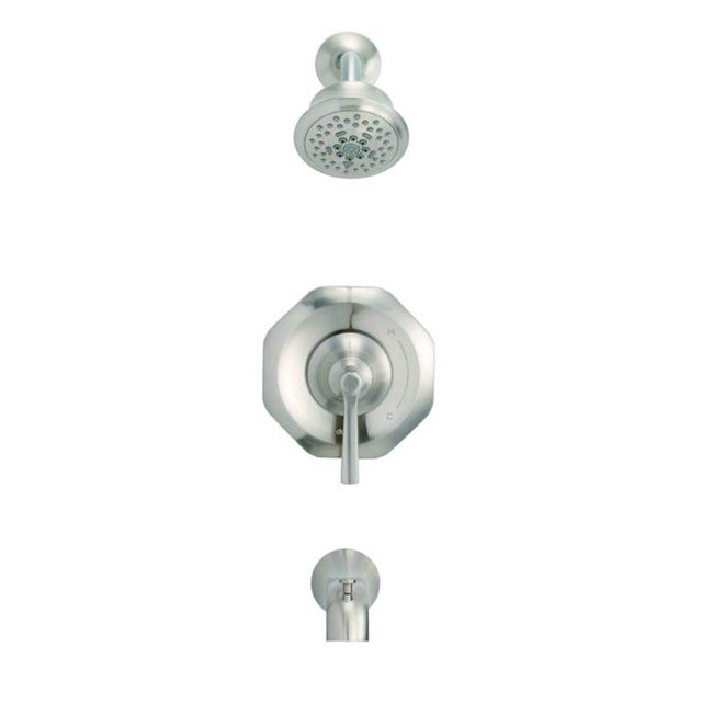 Gerber Plumbing - Draper 1H Tub & Shower Trim Kit & Treysta Cartridge 1.75gpm Brushed Nickel - Brushed Nickel