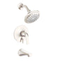 Gerber Plumbing - Lemora 1H Tub & Shower Trim Kit & Treysta Cartridge with Diverter on Valve 1.75gpm Brushed Nickel - Brushed Nickel