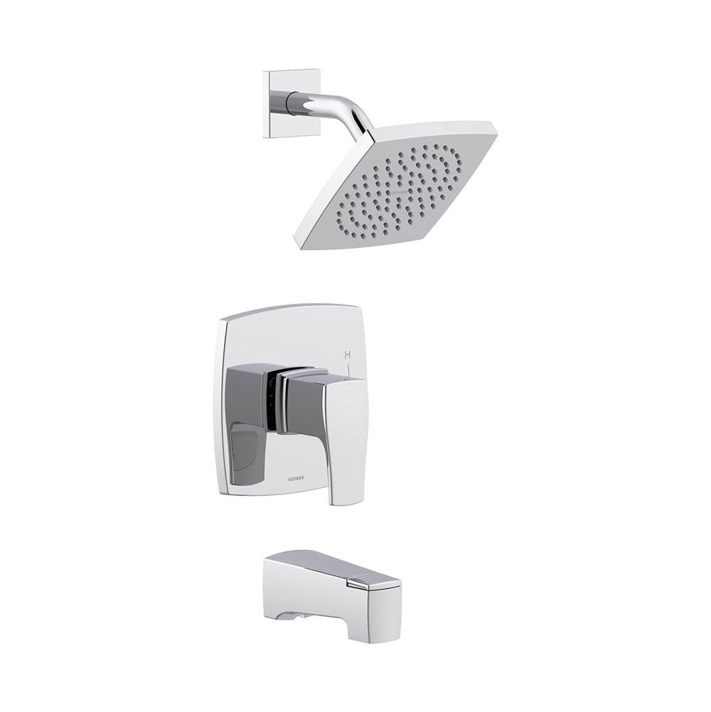 Gerber Plumbing - Tribune 1H Tub & Shower Trim Kit & Treysta Cartridge 1.75gpm Chrome - Chrome